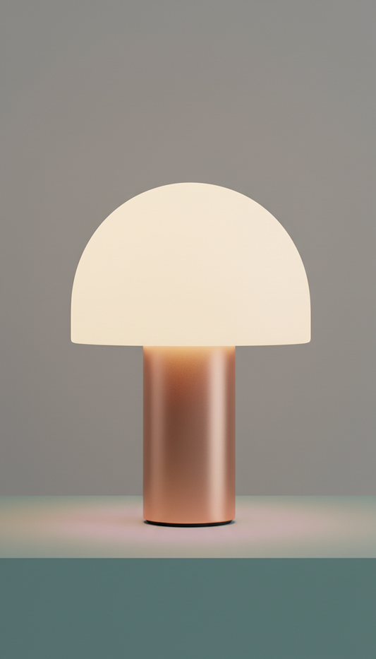 Touch table lamp with soft-touch finish